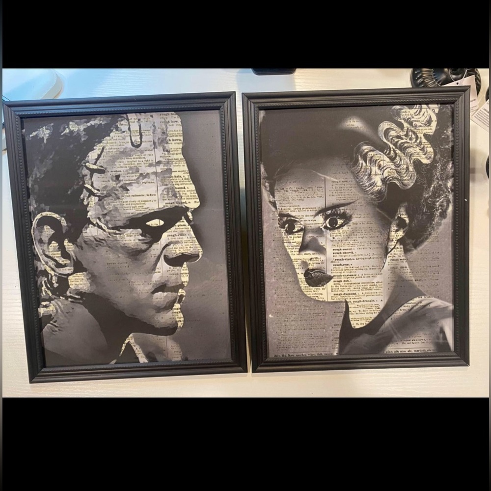 Frankenstein Couple portrait prints , Monster & Bride of Frankenstein, 8x10”
